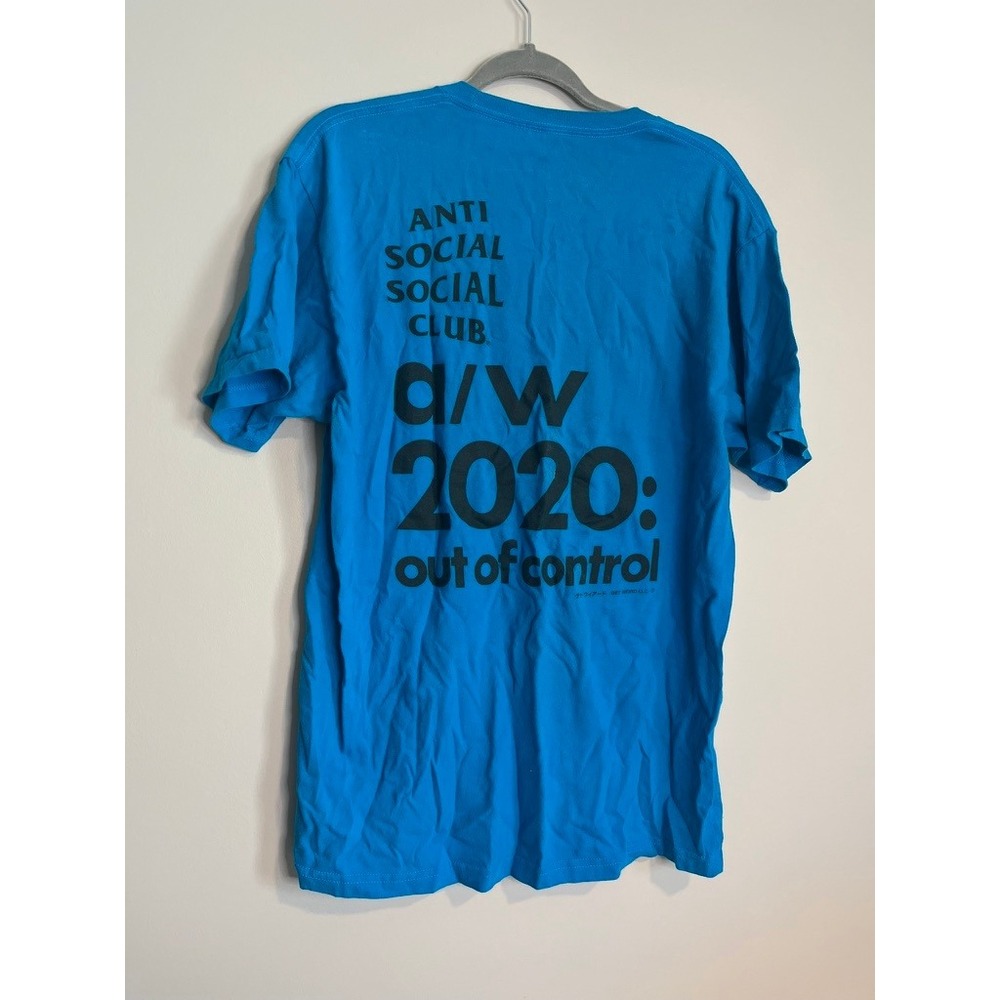 Anti Social Social Club ASSC AW 2020 Out Of Control Blue Graphic T-Shirt Mens L